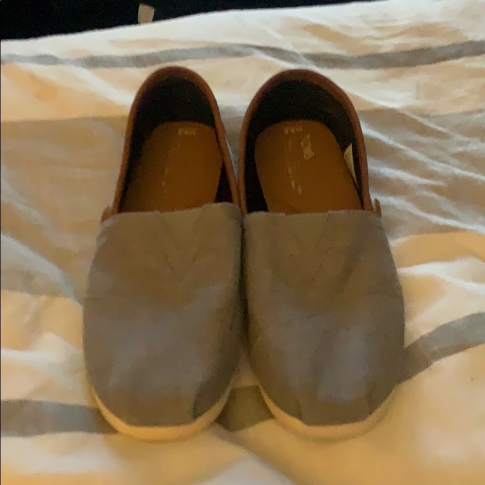 Chambray/Leather TOMS